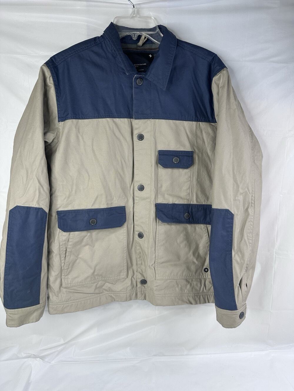 Tavik Interface Jacket Mens M Modern Beach Culture Button Up Barn Chore Coat